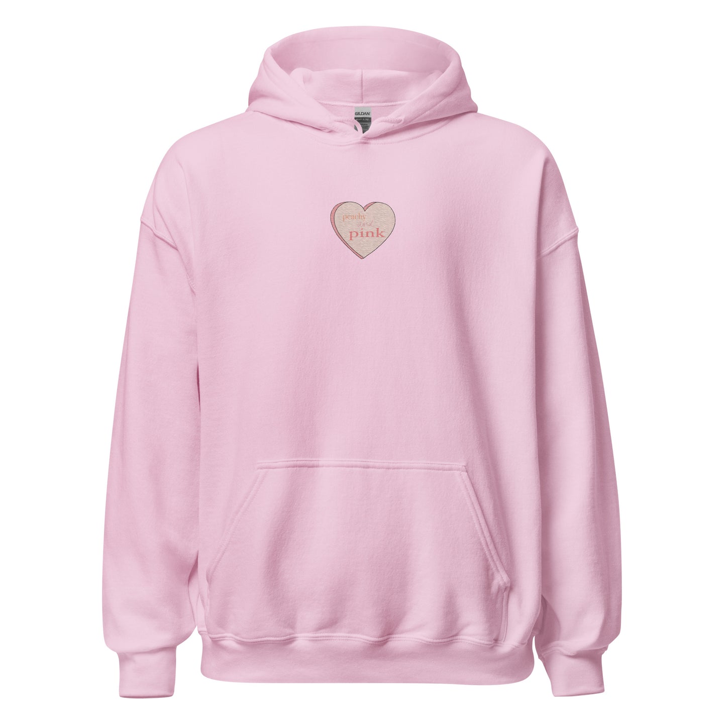 Peachy and Pink Embroidered  Hoodie